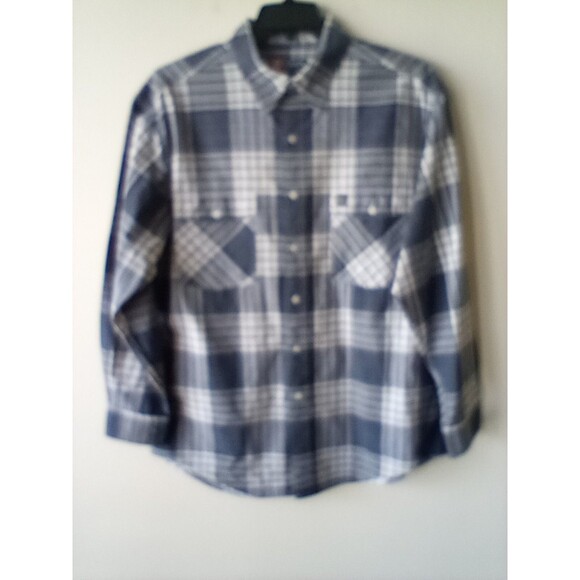 Chaps by Ralph Lauren Men's Shirt L Blue/White Plaid Long Sleeve Button Up - Picture 8 of 8